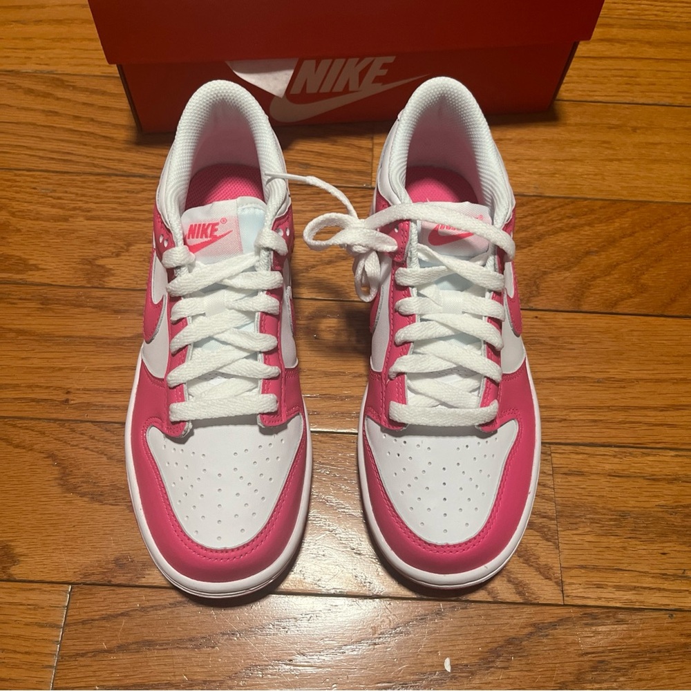 Nike Dunk Low Laser Fuchsia Pink GS Size FB9109-102 - Picture 5 of 5